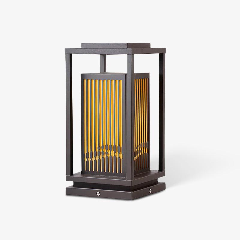 Square Cage Outdoor Light Alabaster Lighting Fixture