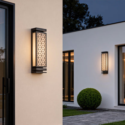 Reticolo Faux Marble Outdoor Wall Sconce