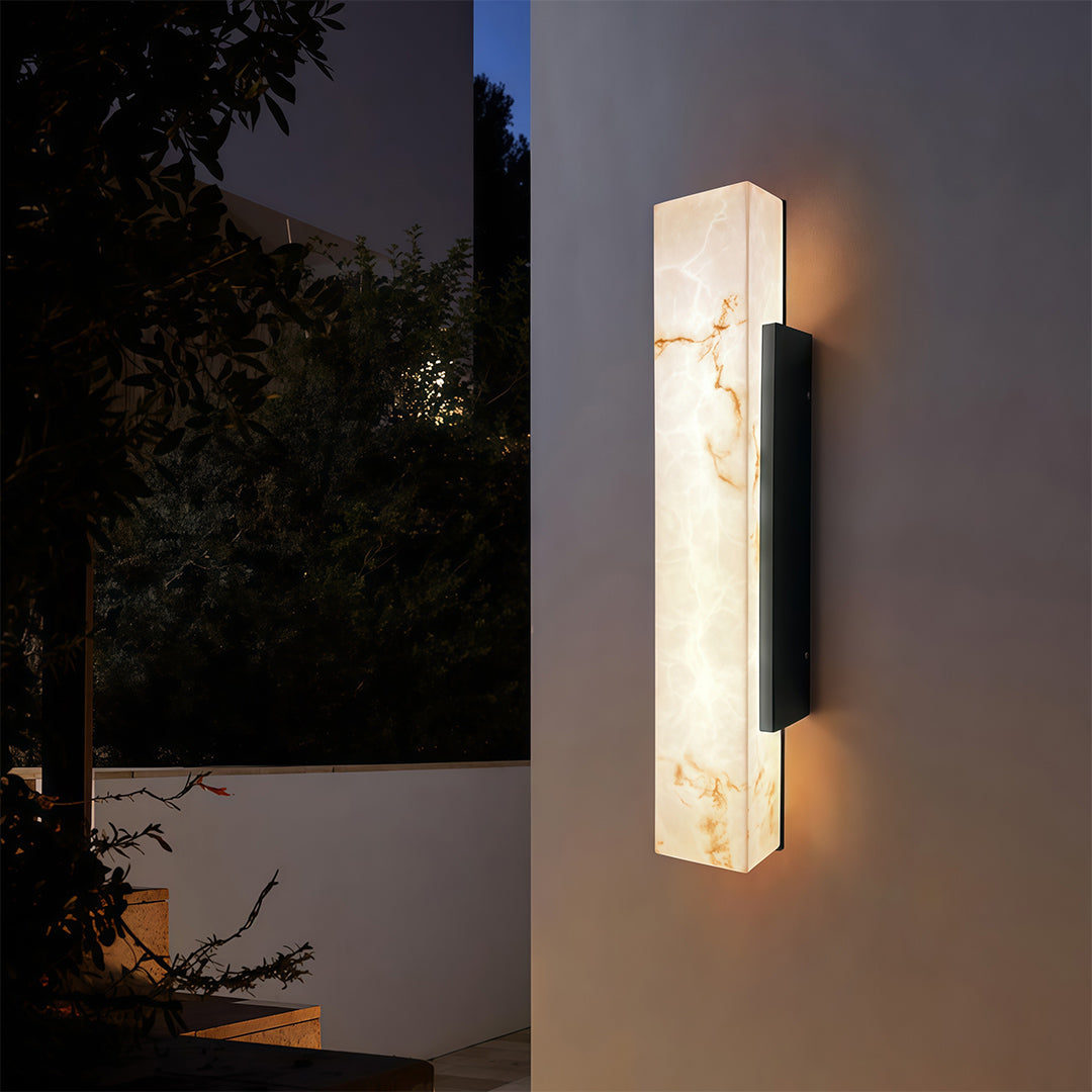 Alabastro Faux-Marble Linear Outdoor Wall Light
