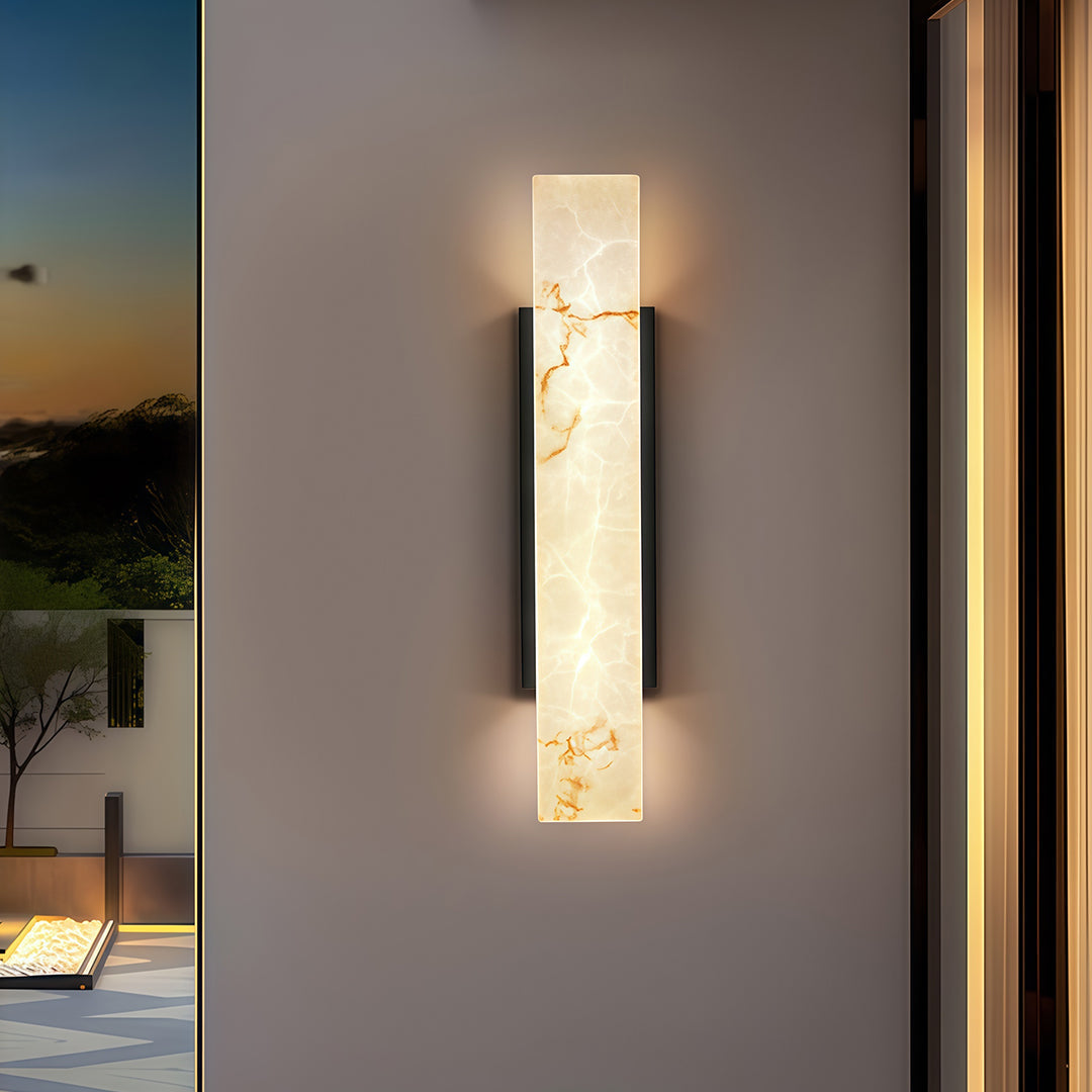 Alabastro Faux-Marble Linear Outdoor Wall Light