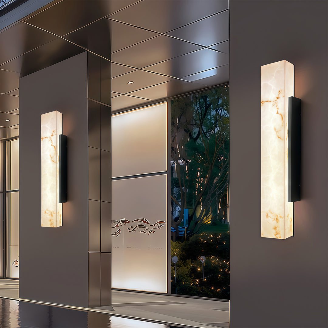 Alabastro Faux-Marble Linear Outdoor Wall Light