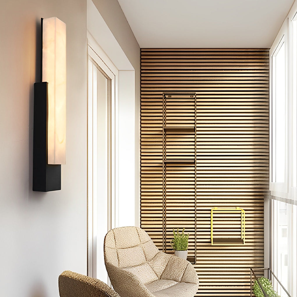 Sentinella Slim Outdoor Marble-Effect Wall Light