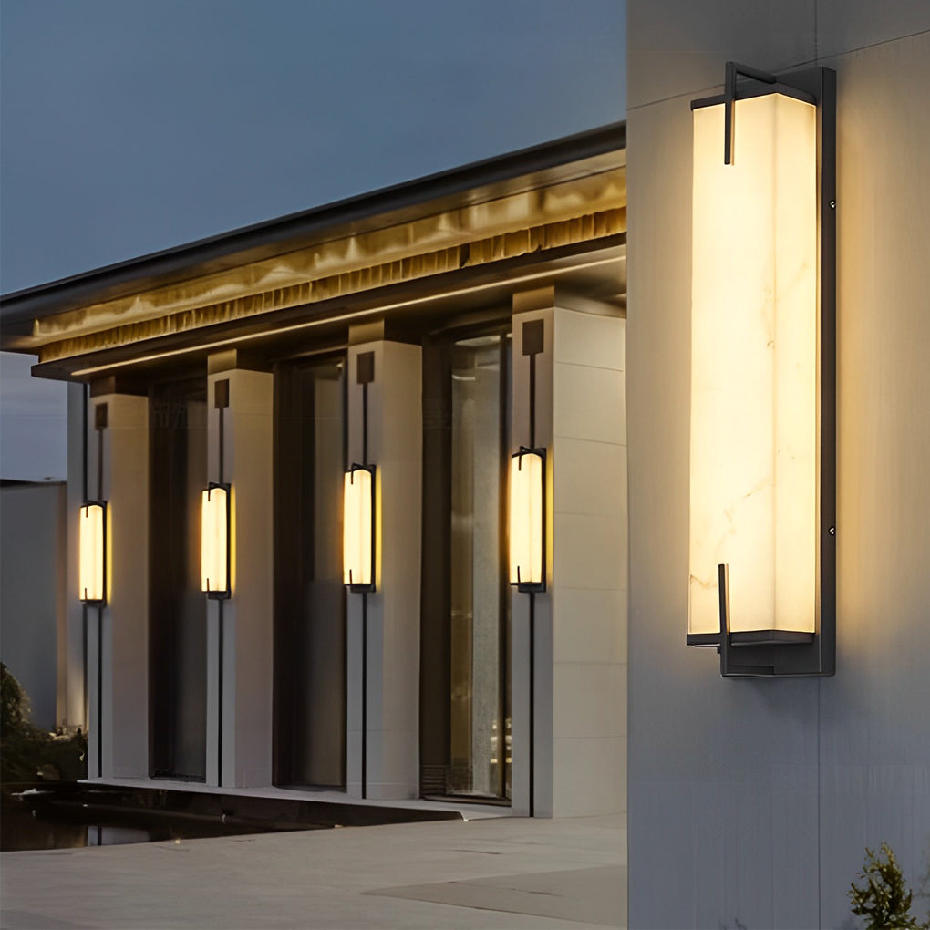 Sentinella Outdoor Marble-Effect Wall Light