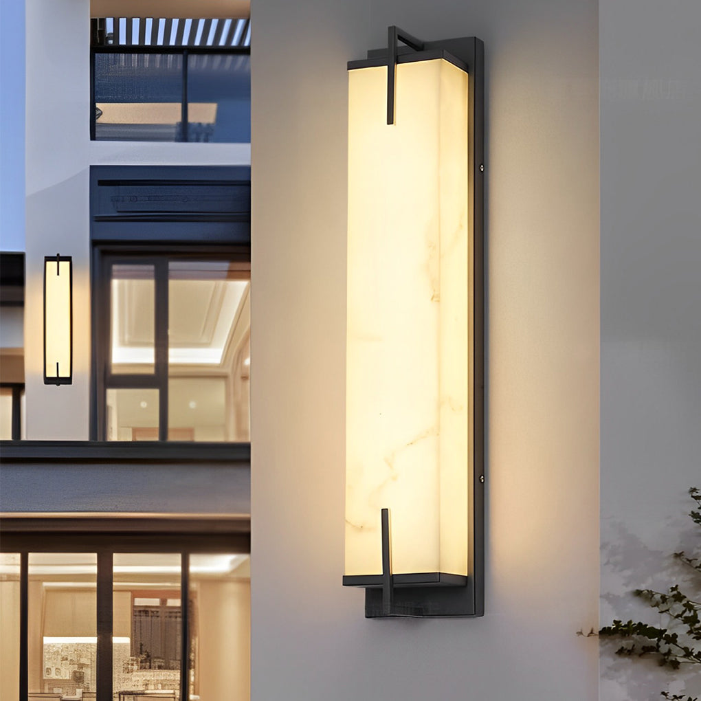 Sentinella Outdoor Marble-Effect Wall Light