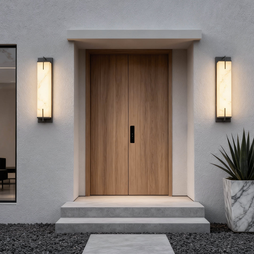 Sentinella Outdoor Marble-Effect Wall Light